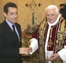 Nicolas Sarkozy et le pape Benoît XVI